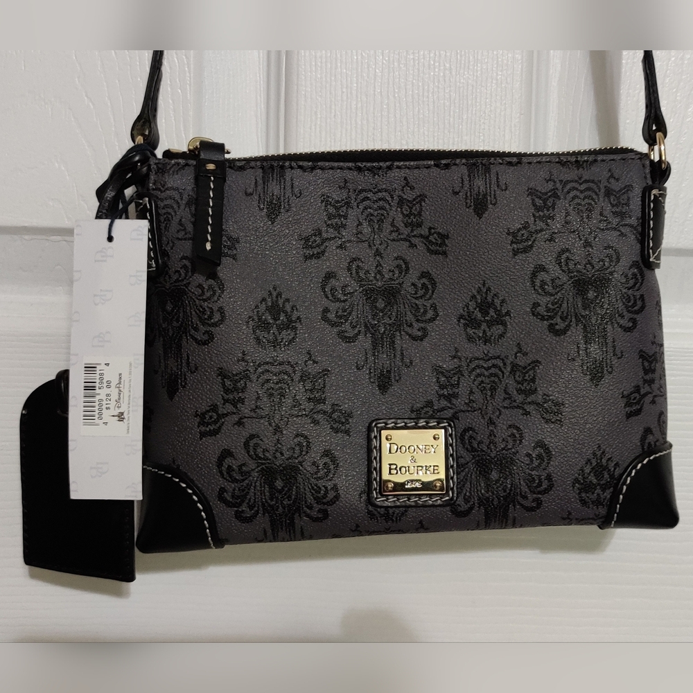 Dooney & Bourke Disney Haunted Mansion Wallpaper Pouchette Crossbody Bag